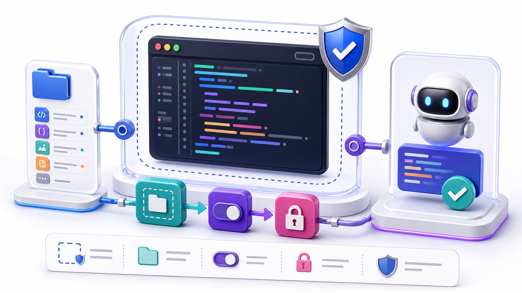 Codex CLIを安全な作業フォルダと承認設定で使い始めるターミナル画面のイラスト